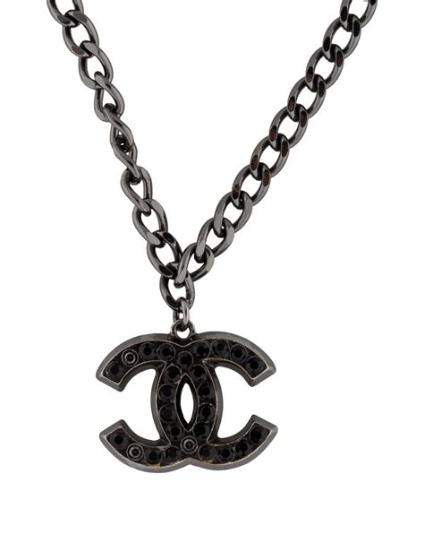 black chanel jewelry|chunky Chanel necklace.